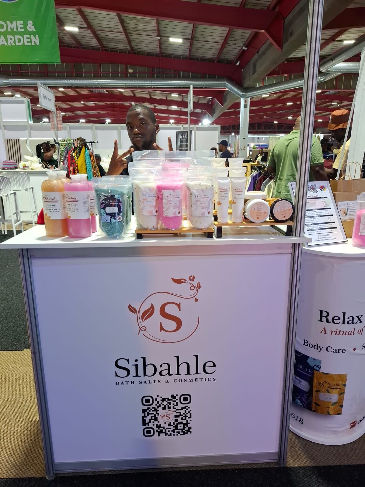 Sibahle Cosmetics booth display