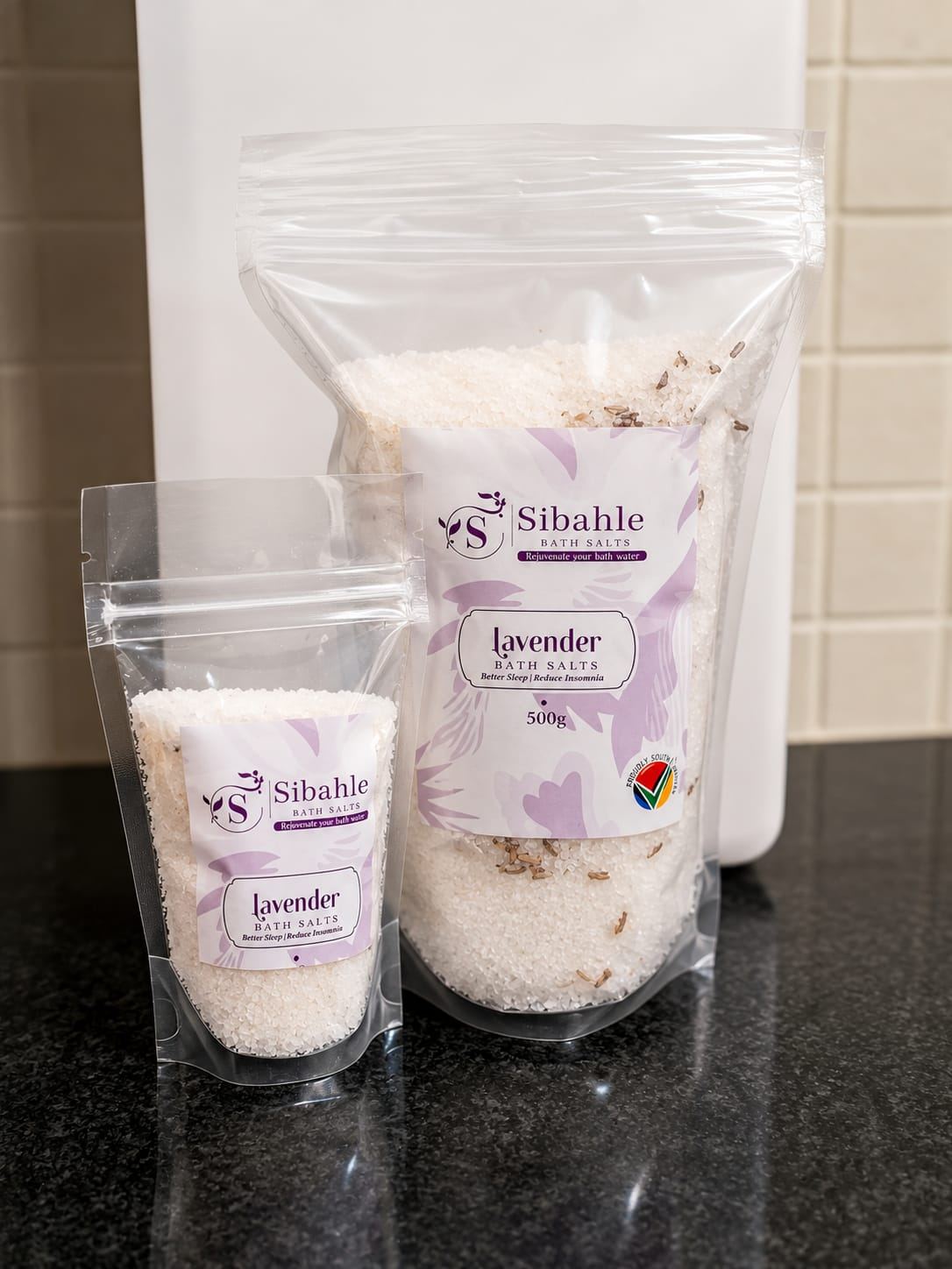 Sibahle Lavender bath salts, 500g